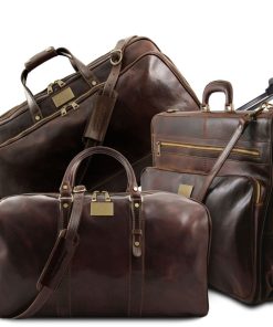 Viaggio Tuscany Leather | Deluxe Set Da Viaggio In Pelle Tl142266 Testa Di Moro