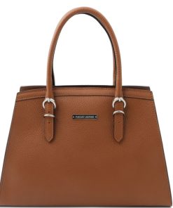 Donna Tuscany Leather | Tl Bag Borsa A Mano In Pelle Tl142147 Cognac