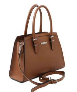 Donna Tuscany Leather | Tl Bag Borsa A Mano In Pelle Tl142147 Cognac