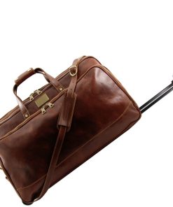 Viaggio Tuscany Leather | Bora Bora - Borsa-Trolley In Pelle - Misura Piccola Tl3065 Marrone