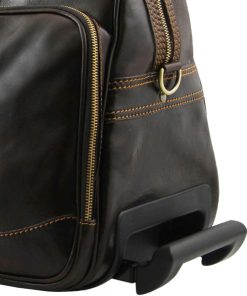 Viaggio Tuscany Leather | Bora Bora - Borsa-Trolley In Pelle - Misura Piccola Tl3065 Marrone