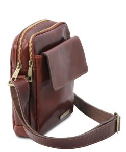 Uomo Tuscany Leather | Larry Borsello Da Uomo In Pelle Tl141915 Marrone