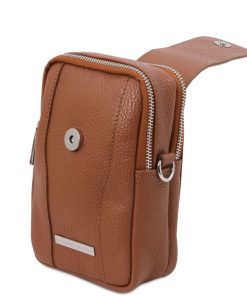 Donna Tuscany Leather | Tl Bag Tracollina Portacellulare In Pelle Morbida Tl141698 Cognac