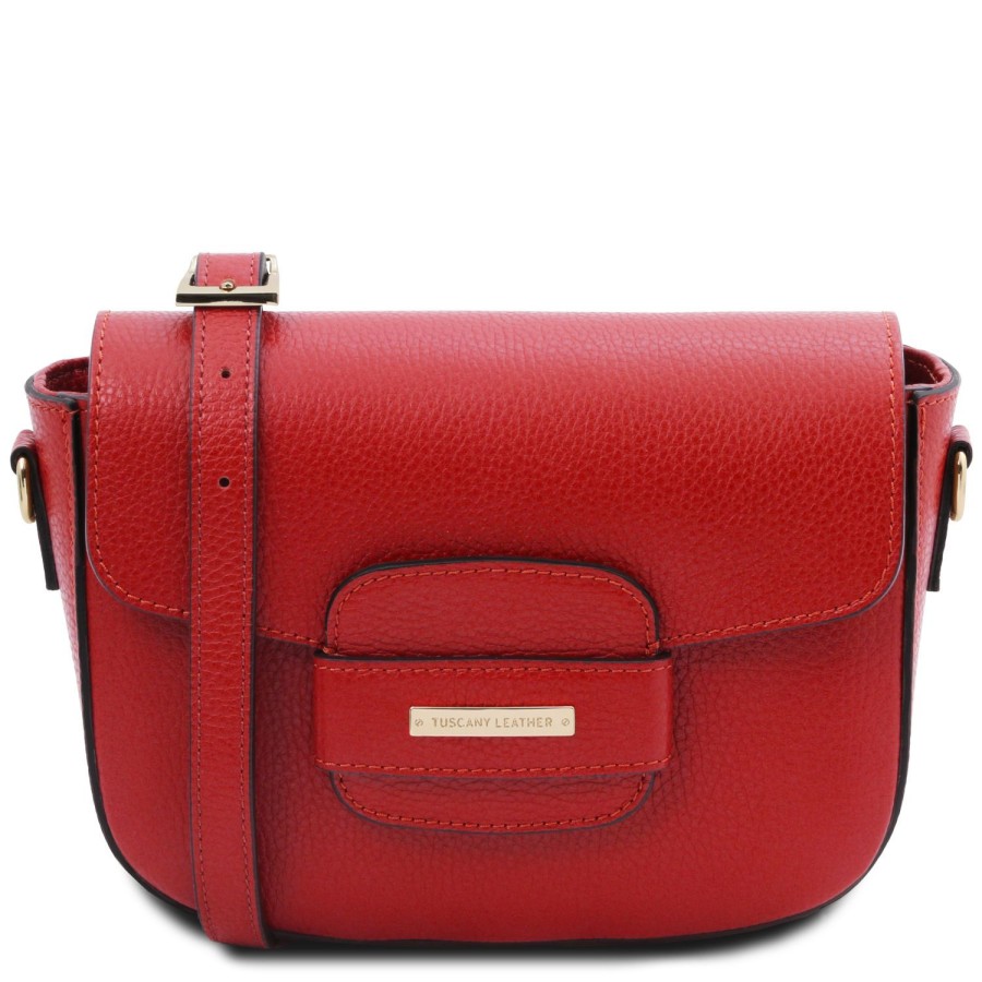 Donna Tuscany Leather | Tl Bag Borsa A Tracolla In Pelle Tl142249 Rosso Lipstick