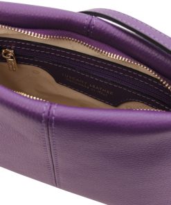 Donna Tuscany Leather | Tl Bag Borsa A Tracolla In Pelle Morbida Tl141720 Viola