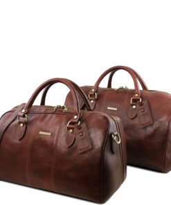 Viaggio Tuscany Leather | Lisbona Set Da Viaggio In Pelle Tl141659 Marrone