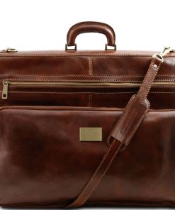 Viaggio Tuscany Leather | Papeete - Porta Abiti In Pelle Con Tascone Davanti Tl3056 Marrone