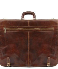 Viaggio Tuscany Leather | Papeete - Porta Abiti In Pelle Con Tascone Davanti Tl3056 Marrone