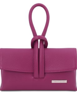 Donna Tuscany Leather | Tl Bag Pochette In Pelle Tl141990 Prugna