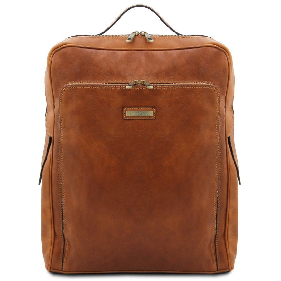 Ufficio Tuscany Leather | Bangkok Zaino Porta Computer In Pelle - Misura Grande Tl142336 Naturale