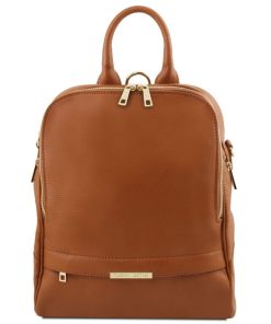 Donna Tuscany Leather | Tl Bag - Zaino Da Donna In Pelle Morbida Tl141376 Cognac