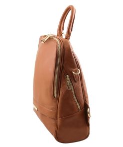 Donna Tuscany Leather | Tl Bag - Zaino Da Donna In Pelle Morbida Tl141376 Cognac