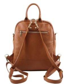 Donna Tuscany Leather | Tl Bag - Zaino Da Donna In Pelle Morbida Tl141376 Cognac