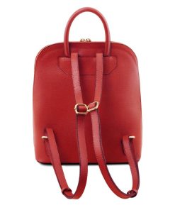 Donna Tuscany Leather | Tl Bag Zaino Donna In Pelle Saffiano Tl141631 Rosso