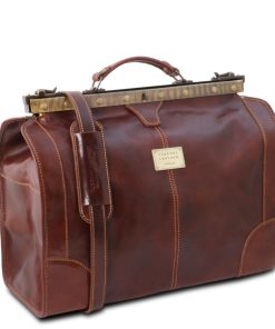 Viaggio Tuscany Leather | Madrid - Borsa Da Viaggio In Pelle - Misura Piccola Tl1023 Marrone