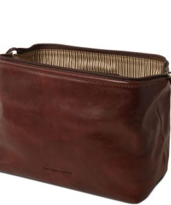 Uomo Tuscany Leather | Smarty - Beauty Case In Pelle - Misura Grande Tl141219 Marrone