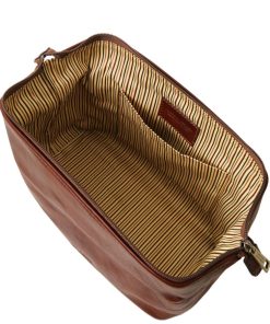 Uomo Tuscany Leather | Smarty - Beauty Case In Pelle - Misura Grande Tl141219 Marrone