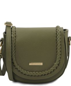 Donna Tuscany Leather | Tl Bag Borsa A Tracolla In Pelle Tl142218 Verde Foresta