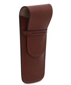 Ufficio Tuscany Leather | Elegante Porta Penne 2 Posti/Porta Orologio In Pelle Tl142130 Verde Foresta