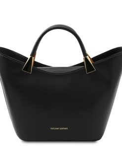 Donna Tuscany Leather | Tl Bag Borsa A Mano In Pelle Tl142287 Nero