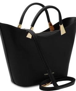 Donna Tuscany Leather | Tl Bag Borsa A Mano In Pelle Tl142287 Nero